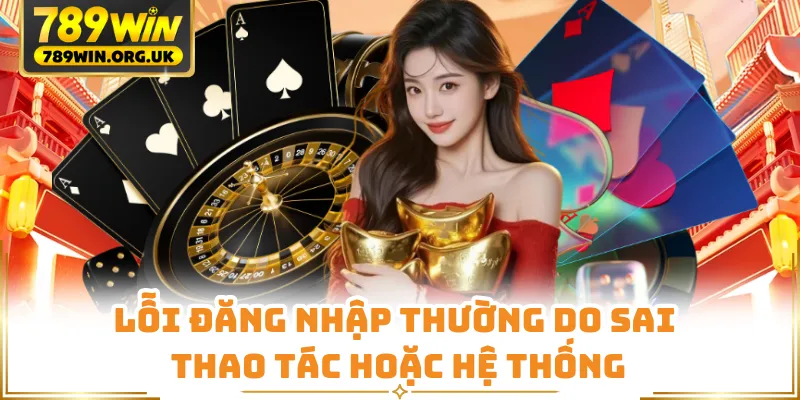 Lỗi đăng nhập thường do sai thao tác hoặc hệ thống